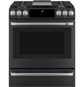 Café™ 30" Smart Slide-In, Front-Control, Gas Range with Convection Oven