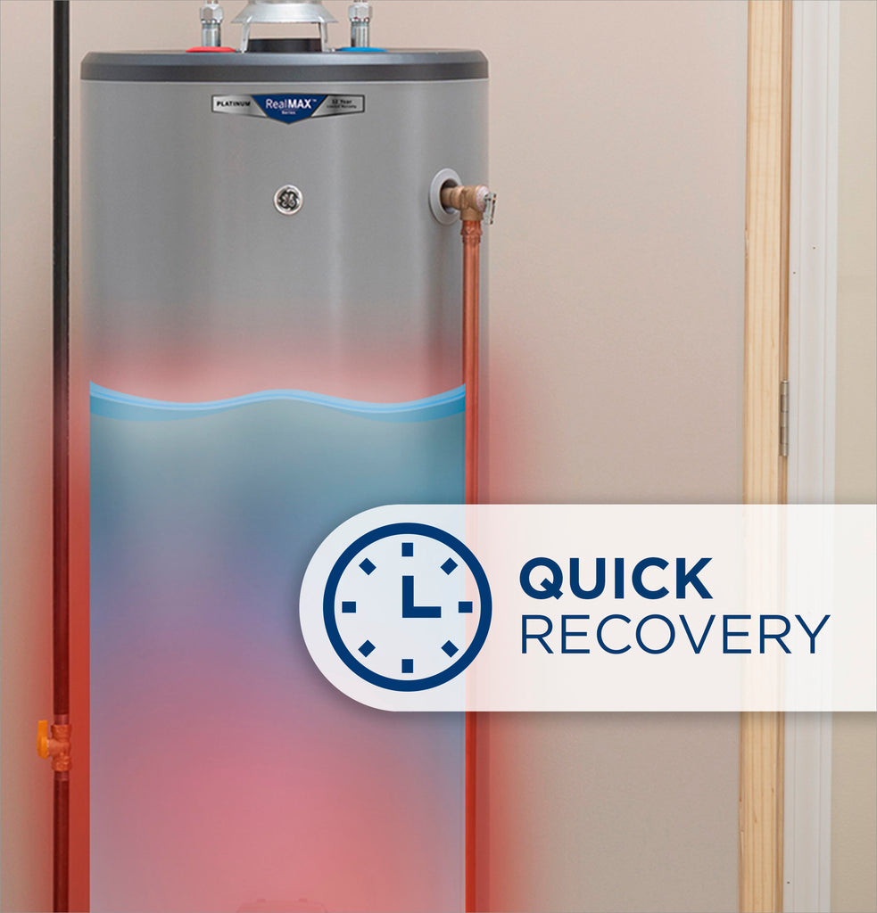 GE RealMAX Premium 40-Gallon Short Liquid Propane Atmospheric Water Heater