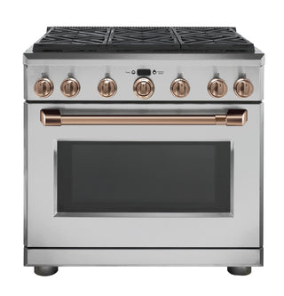 CAFÉ™ 36" Brushed Copper Handle & Knob Set for Pro Range and Rangetop