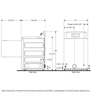 GE 6.2 cu. ft. Capacity Electric Dryer with Up To 120 ft. Venting and Shallow Depth