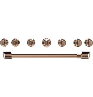 CAFÉ™ 36" Brushed Copper Handle & Knob Set for Pro Range and Rangetop