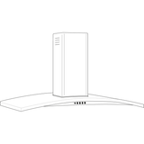 36" Wall-Mount Chimney Hood