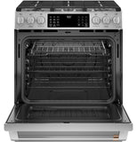 Café™ 30" Smart Slide-In, Front-Control, Dual-Fuel Range with Warming Drawer