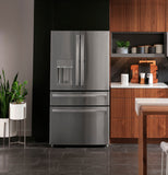 GE Profile™ 22.3 Cu. Ft. Smart Counter-Depth Fingerprint Resistant 4-Door French-Door Refrigerator with Door In Door