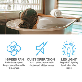 Haier 80 CFM Bathroom Exhaust Fan with LED Lights