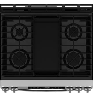 GE® 30" Slide-In Front-Control Convection Gas Range with No Preheat Air Fry and EasyWash™ Oven Tray