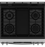 GE® 30" Slide-In Front-Control Convection Gas Range with No Preheat Air Fry and EasyWash™ Oven Tray