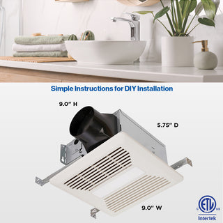 Haier 80 CFM Bathroom Exhaust Fan with LED Lights