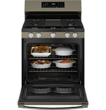 GE® 30" Free-Standing Gas Convection Range with No Preheat Air Fry and EasyWash™ Oven Tray