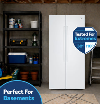 GE® 25 Cu. Ft. Icemaker Ready and Garage Ready Side-By-Side Refrigerator