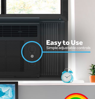 GE® 5,000 BTU Mechanical Window Air Conditioner for Small Rooms up to 150 sq ft., Black