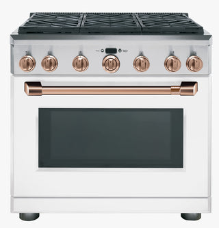 CAFÉ™ 36" Brushed Copper Handle & Knob Set for Pro Range and Rangetop