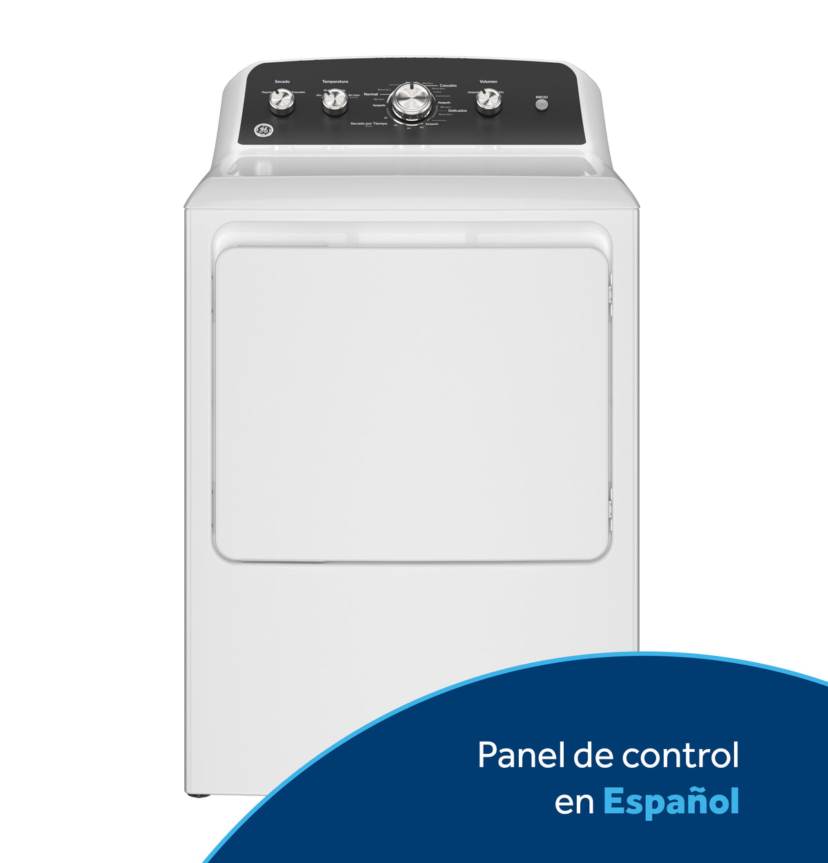 GE® 7.2 cu. ft. Capacity Electric Dryer with Spanish Panel and Up To 1 ...