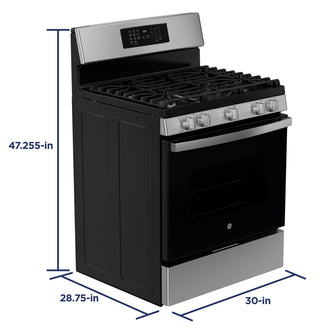 GE® 30" Free-Standing Gas Convection Range with No Preheat Air Fry