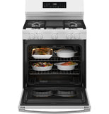 GE® 30" Free-Standing Gas Convection Range with No Preheat Air Fry and EasyWash™ Oven Tray