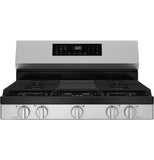 GE® 30" Free-Standing Gas Convection Range with No Preheat Air Fry and EasyWash™ Oven Tray