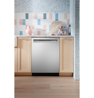 GE® ENERGY STAR® Fingerprint Resistant Front Control with Stainless Steel Interior Dishwasher with Sanitize Cycle