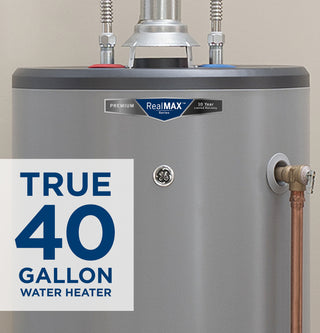 GE RealMAX Premium 40-Gallon Tall Liquid Propane Atmospheric Water Heater