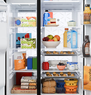 GE® 23.5 Cu. Ft. Counter-Depth Side-By-Side Refrigerator with LED Light Walls and Extra Tall Dispenser