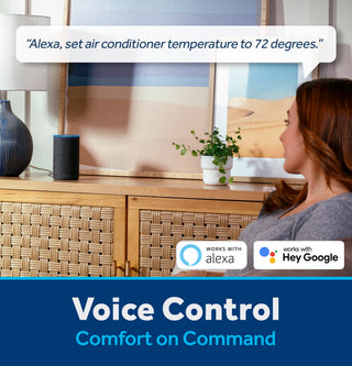 GE® ENERGY STAR® 8,000 BTU Smart Heat/Cool with Heat Pump Electronic Window Air Conditioner for Medium Rooms up to 350 sq. ft.