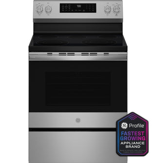 GE Profile™ ENERGY STAR® 30” Smart Free-Standing Electric Convection Range with No Preheat Air Fry and EasyWash™ Oven Tray