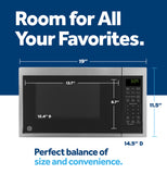 GE® 0.9 Cu. Ft. Capacity Smart Countertop Microwave Oven with Scan-To-Cook Technology