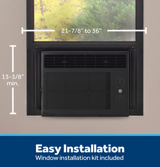 GE® 5,000 BTU Mechanical Window Air Conditioner for Small Rooms up to 150 sq ft., Black