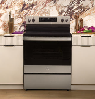 GE Profile™ ENERGY STAR® 30” Smart Free-Standing Electric Convection Range with No Preheat Air Fry and EasyWash™ Oven Tray