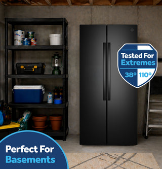GE® 25 Cu. Ft. Icemaker Ready and Garage Ready Side-By-Side Refrigerator