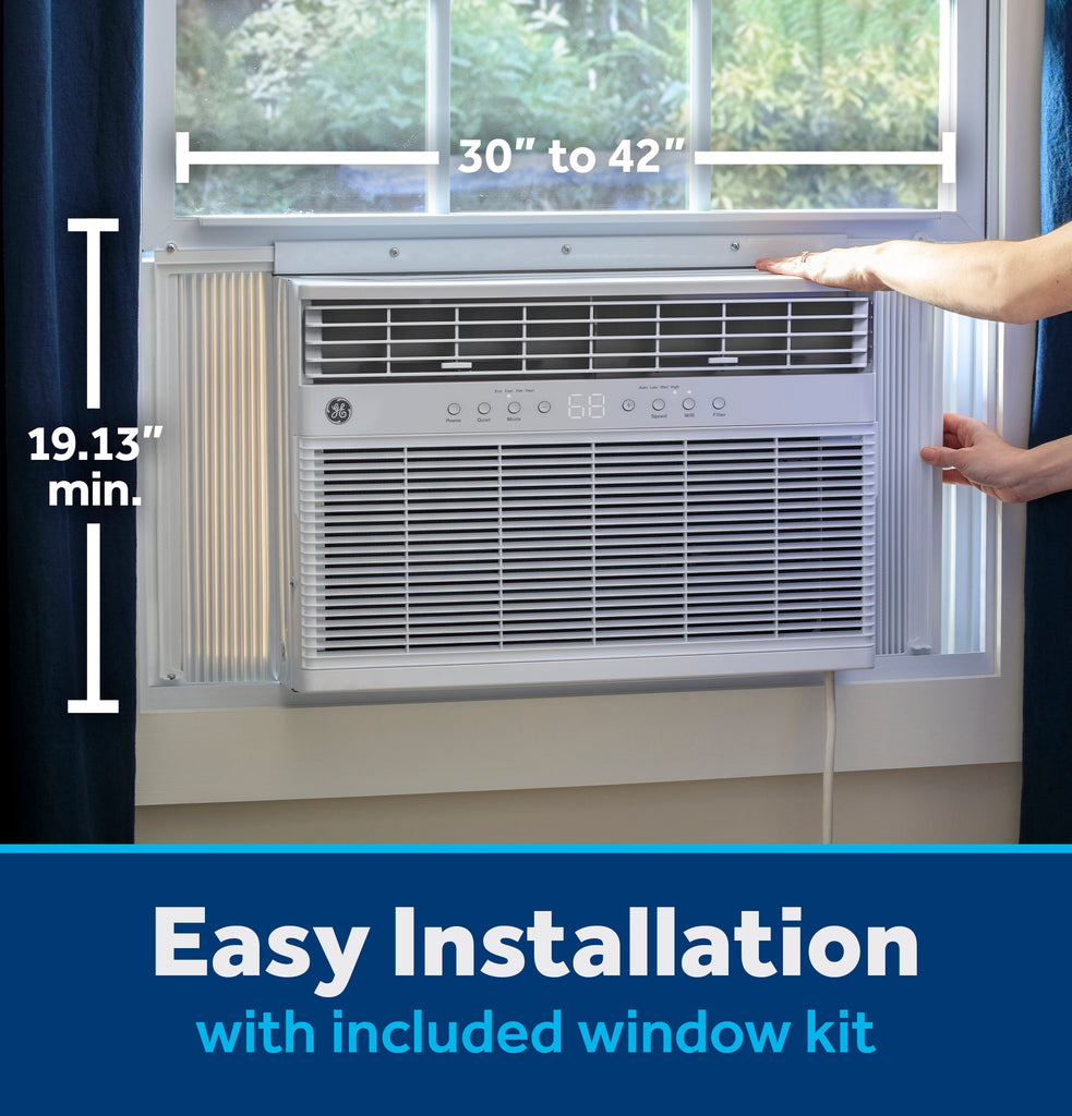 GE® 11,000 BTU Smart Heat/Cool with Heat Pump Electronic Window