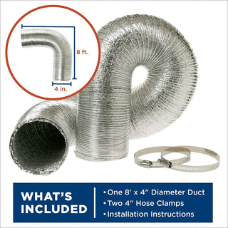Flexible Aluminum 8'' Transition Duct