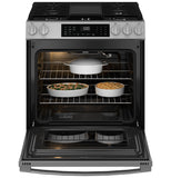 GE® 30" Slide-In Front-Control Convection Gas Range with No Preheat Air Fry and EasyWash™ Oven Tray