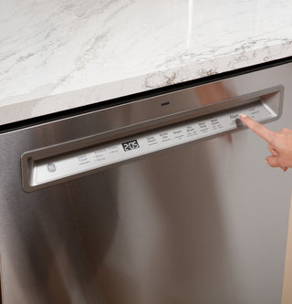 GE® ENERGY STAR® Fingerprint Resistant Front Control with Stainless Steel Interior Dishwasher with Sanitize Cycle