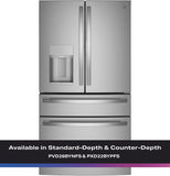GE Profile™ 22.3 Cu. Ft. Smart Counter-Depth Fingerprint Resistant 4-Door French-Door Refrigerator with Door In Door