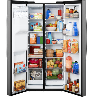 GE® 25 Cu. Ft. Side-By-Side Refrigerator with Extra Tall Dispenser and In-Door Icemaker