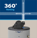 GE RealMAX Choice 50-Gallon Tall Liquid Propane Power Vent Low-NOx Water Heater