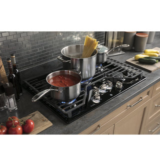 GE Profile™ 30" Built-In Gas Cooktop with 5 Burners and Optional Extra-Large Cast Iron Griddle