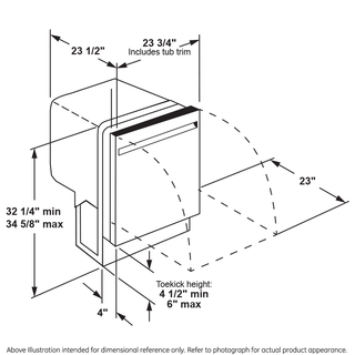 GE® ADA Compliant Stainless Steel Interior Dishwasher with Sanitize Cycle