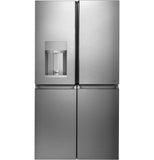 Café™ ENERGY STAR® 27.4 Cu. Ft. Smart Quad-Door Refrigerator in Platinum Glass