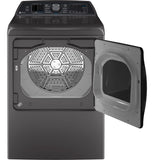 GE Profile™ 7.4 cu. ft. Capacity Smart aluminized alloy drum Electric Dryer with Sanitize Cycle and Sensor Dry