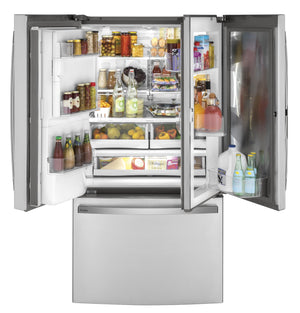 GE Profile™ Series 22.1 Cu. Ft. Counter-Depth Fingerprint Resistant French-Door Refrigerator with Door In Door and Hands-Free AutoFill