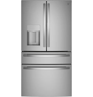 GE Profile™ 27.9 Cu. Ft. Smart Fingerprint Resistant 4-Door French-Door Refrigerator with Door In Door