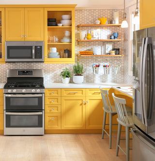 GE® 30" Free-Standing Gas Double Oven Convection Range