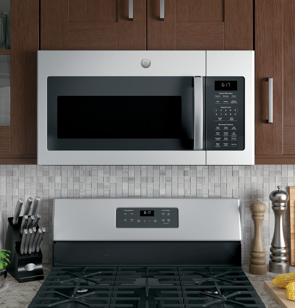 GE® 1.7 Cu. Ft. Over-the-Range Sensor Fingerprint Resistant Microwave Oven