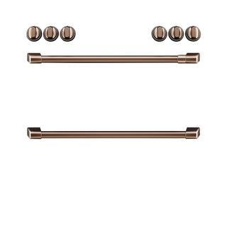 Café™ Front Control Induction Knobs and Handles - Brushed Copper