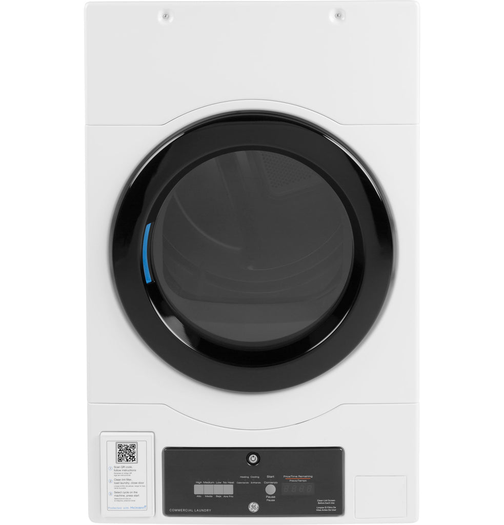 GE® Commercial 7.7 cu. ft. Capacity Electric Dryer with Built-In App-Based Payment System, Stacked Unit
