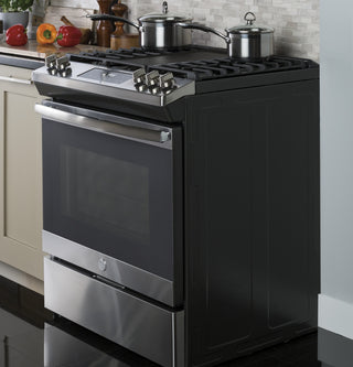 GE® 30" Slide-In Front Control Gas Range