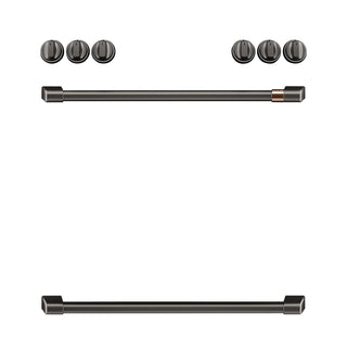 Café™ Front Control Induction Knobs and Handles - Brushed Black