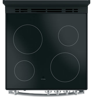 GE® 24" Free-Standing/Slide-in Front Control Range with Steam Clean and Large Window