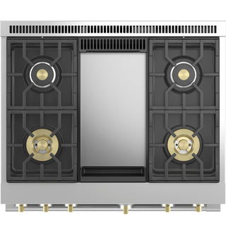 Monogram 36" All Gas Professional Range with 4 Burners and Griddle (Natural Gas)